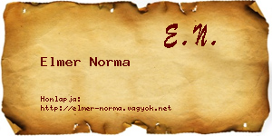 Elmer Norma névjegykártya